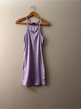 Source Unknown Lilac Butterfly Slip Dress